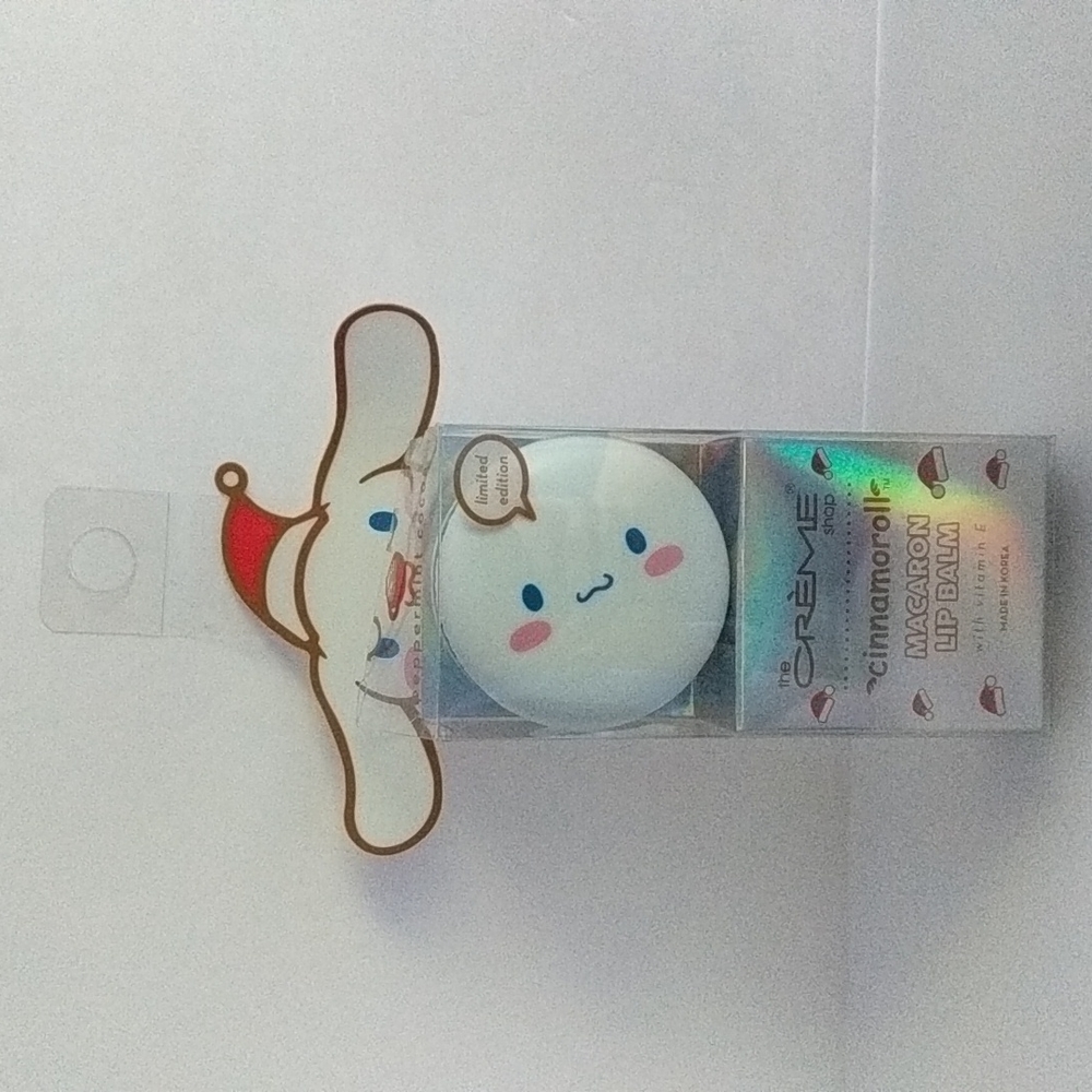 🍀 the creme shop 🍀 Cinnamoroll Macaron Lip Balm with Vitamin E Made in Korea🍀